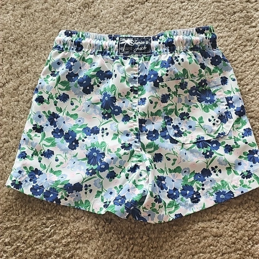 Janie And Jack Boys Recycled Floral Swim Trunk Size 2T